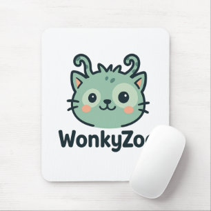 Wonky Zoo Cat Mousepad Funny Desk Zubehör