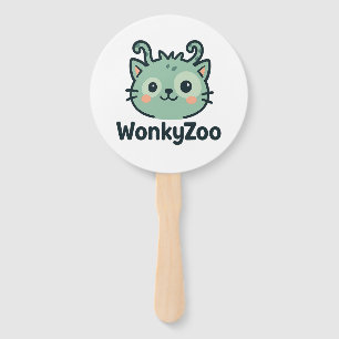 Wonky Zoo Katzenhandfans Fächer