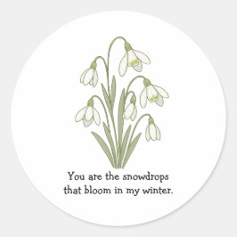 Wonky Zoo Lovely Snowdrops Aufkleber