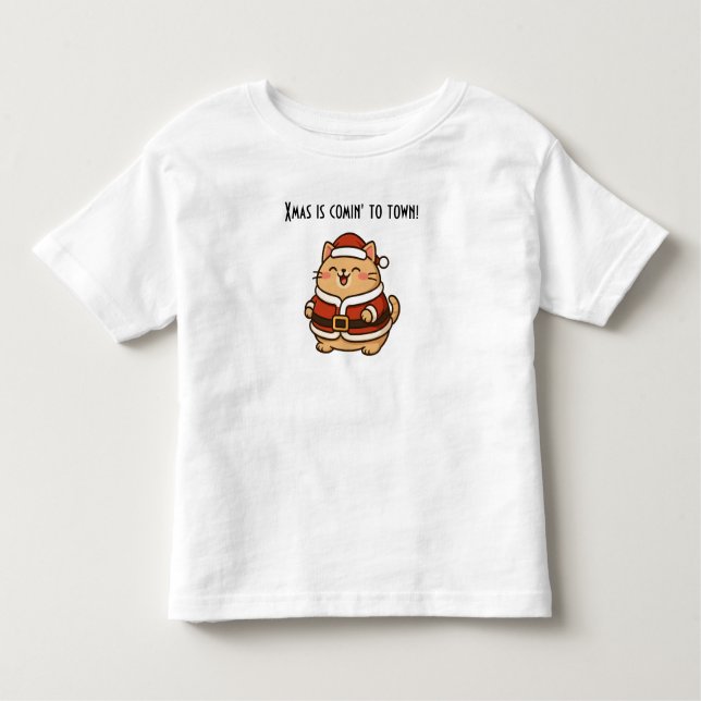 Wonky Zoo Toddler T-shirt - Funny Cat (Vorderseite)