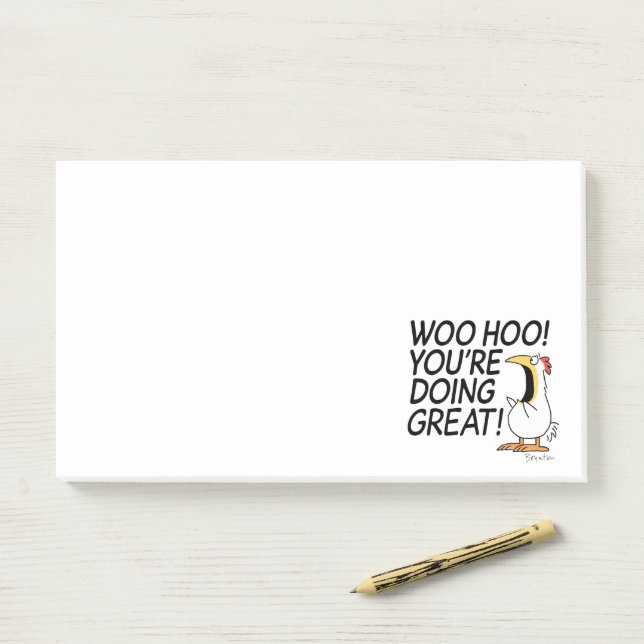 WOO HOO! DU MACHST GROSS! Sandra Boynton Post-it Klebezettel (Auf Schreibtisch)