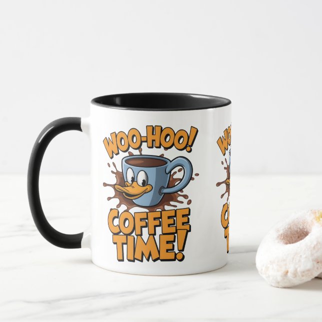 Woo-Hoo! Kaffeezeit Tasse (Mit Donut)