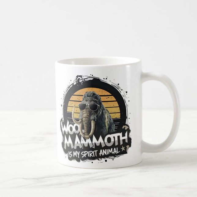Woo Mammoth Is My Spirit Animal Art Kaffeetasse (Rechts)