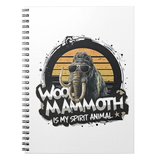 Woo Mammoth Is My Spirit Animal Art Notizblock (Vorderseite)