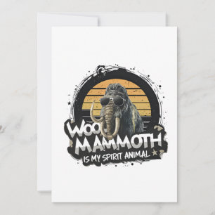 Woo Mammut Ist Mein Krafttier Art Feiertagskarte