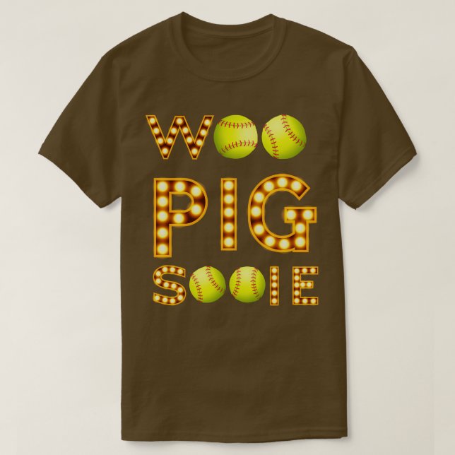 WOO PIG SOFTBALL BIG LIGHTS T-Shirt (Design vorne)