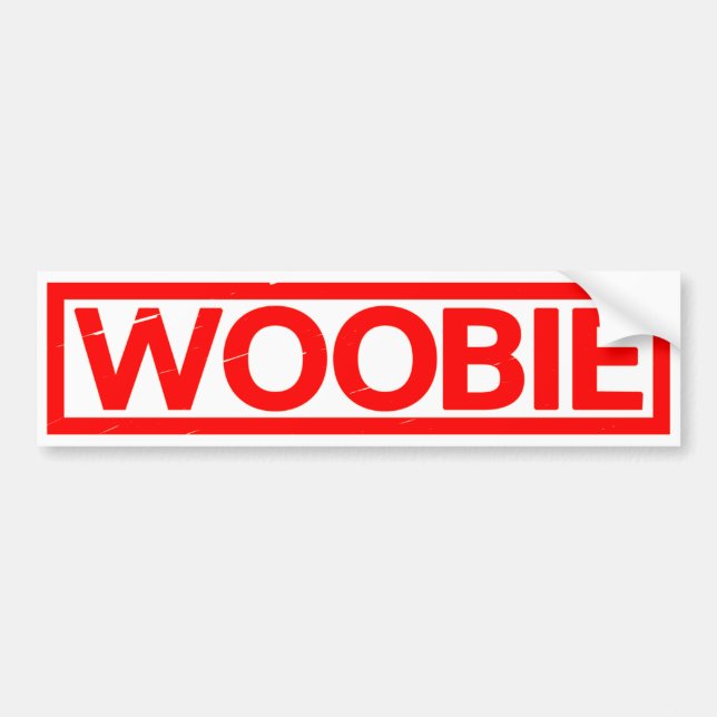 Woobie Briefmarke Autoaufkleber (Vorne)