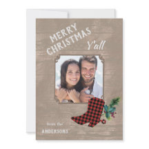 Wood and Boot Western Thema Weihnachten