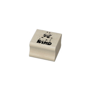 Wood Art Briefmarke - Beartige Kind Gummistempel