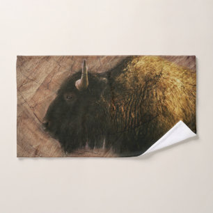 Wood Bison Buffalo Handtuch