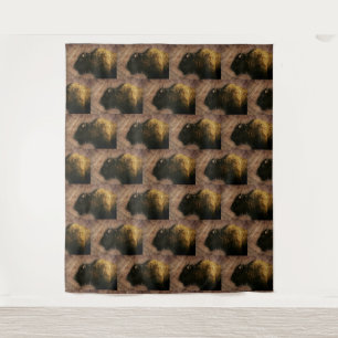 Wood Bison Buffalo Wandteppich