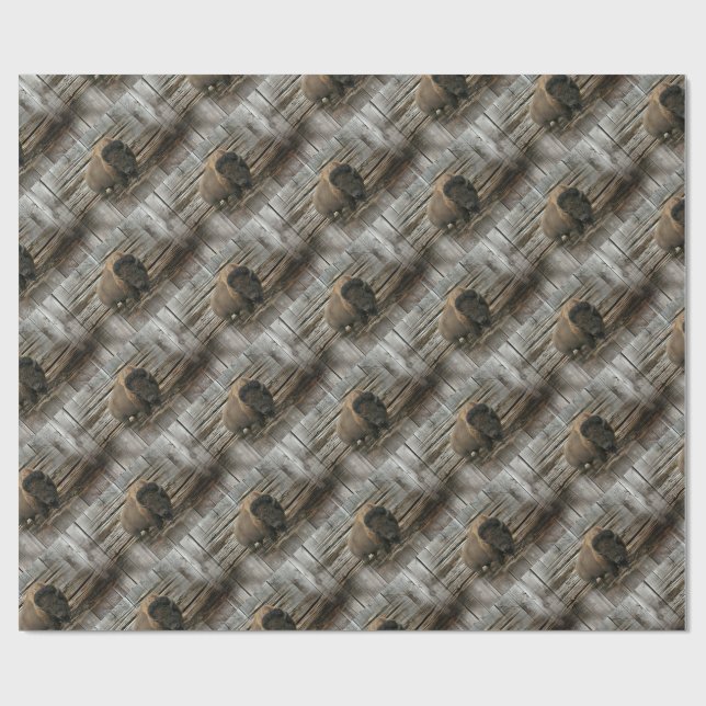 Wood Bison Geschenkpapier (Flach)