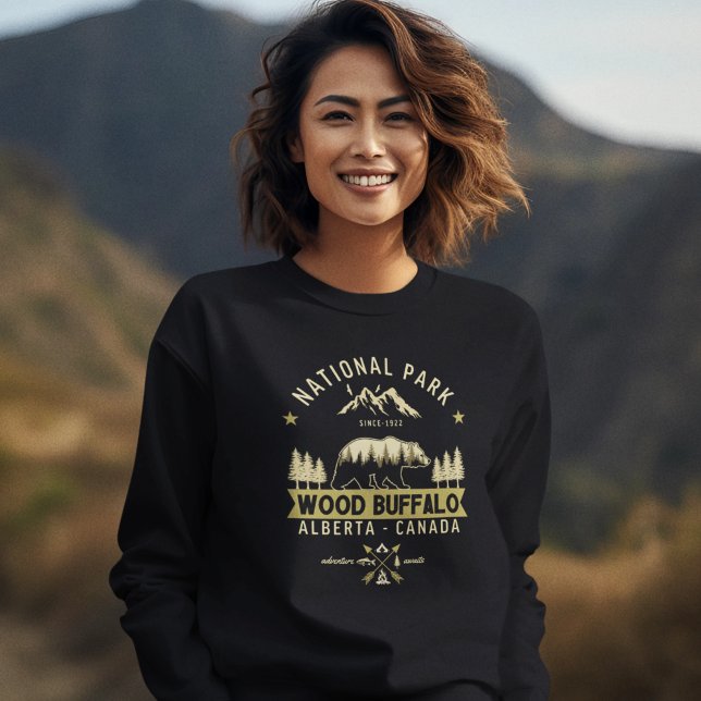 Wood Buffalo National Park Forest Scenery Sweatshirt (Von Creator hochgeladen)