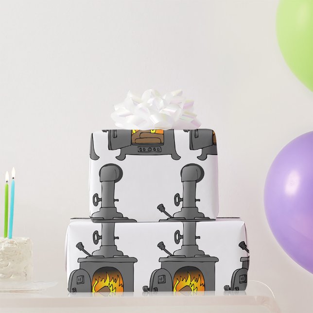 Wood Burner Stove Geschenkpapier (Von Creator hochgeladen)