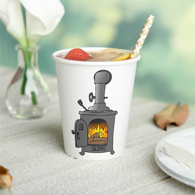 Wood Burner Stove Pappbecher (Von Creator hochgeladen)
