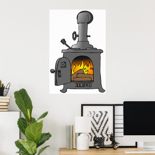 Wood Burner Stove Poster