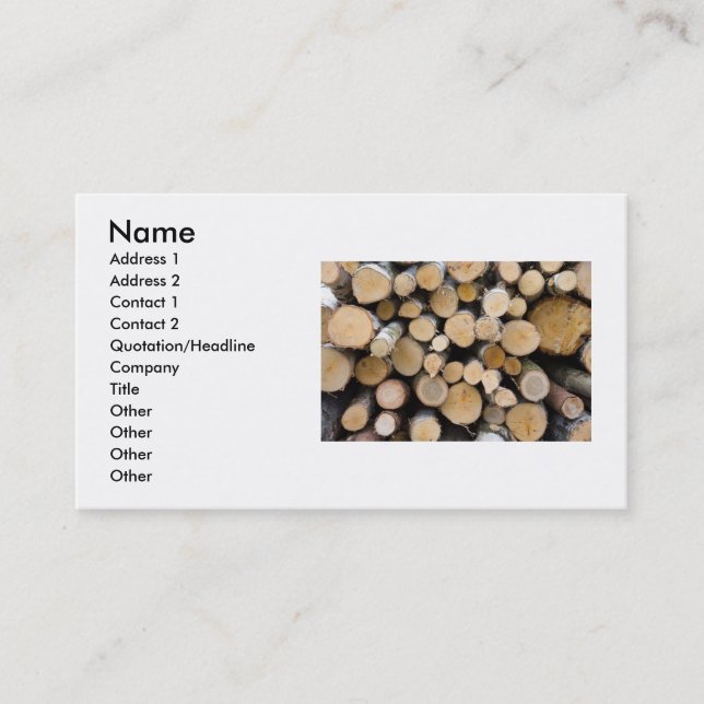 Wood Business Card Visitenkarte (Vorderseite)