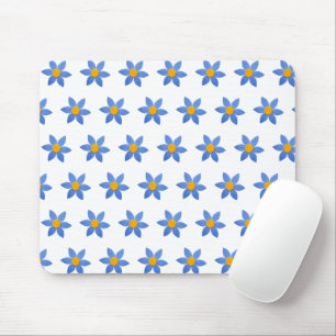 Wood Daisy Blume auf White Mousepad