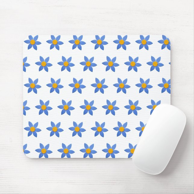 Wood Daisy Blume auf White Mousepad (Mit Mouse)