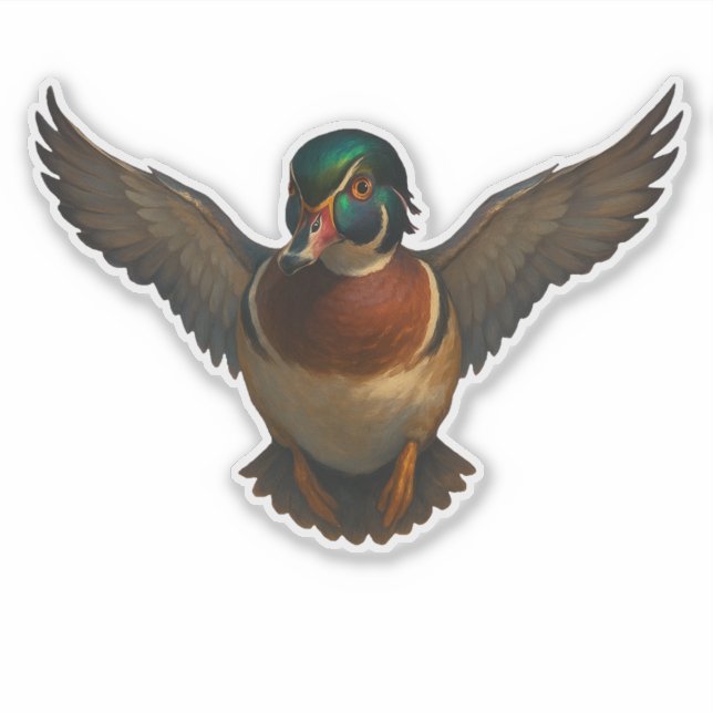 Wood Duck Cut-out Sticker (Vorderseite)