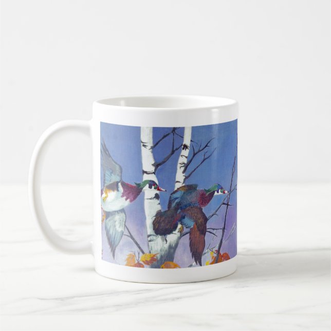 Wood Duck Wildlife Kaffeetasse (Links)