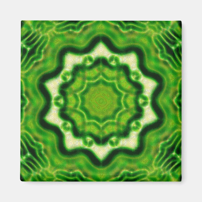 WOOD-Element-Kaleido-Muster Magnet (Vorne)