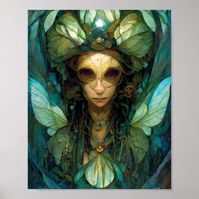 Wood Elf Fairy Fantasy Art Poster (Vorne)