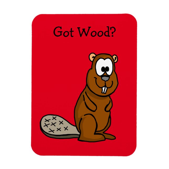 Wood got? Biber Foto Magnet (Vertikal)