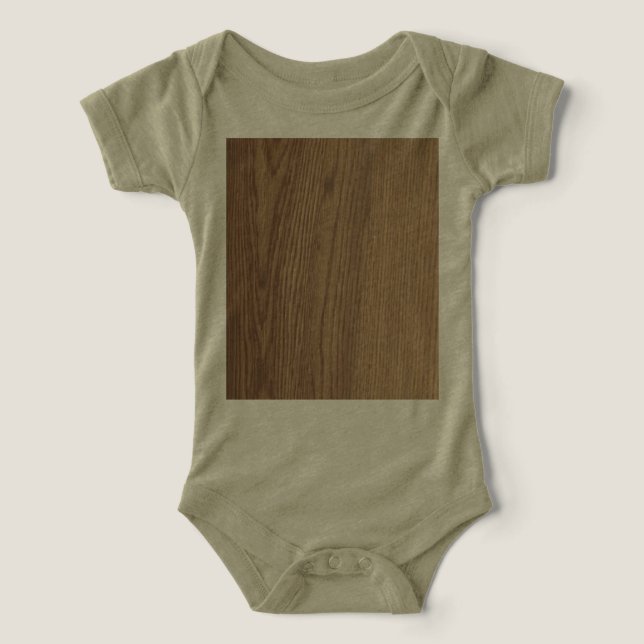 Wood Grain Baby Bodysuit (Design Vorderseite)