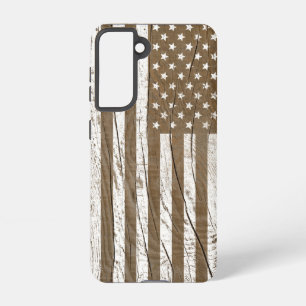 Wood Grain Grunge American Flag Samsung Galaxy Hülle