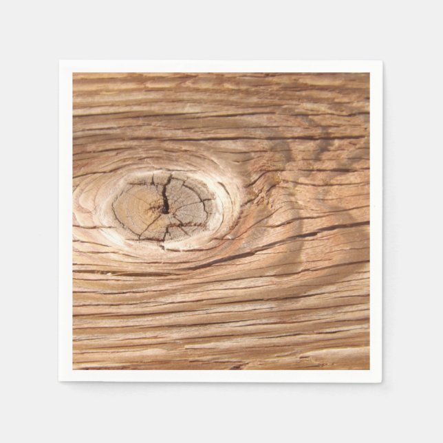 Wood Grain Knothole Serviette (Vorderseite)