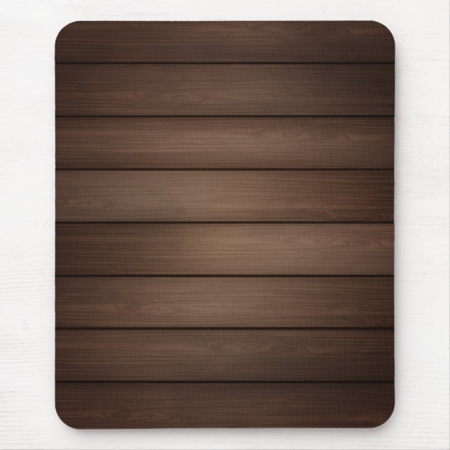 Wood Grain Striped Brown Abstract Fashion Art Mousepad (Vorne)