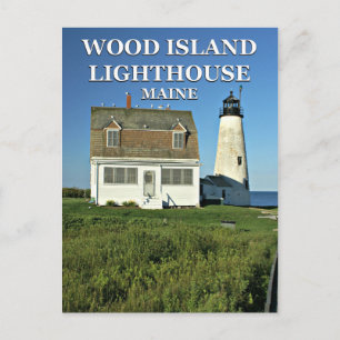 Wood Island Lighthouse, Maine Postcard Postkarte