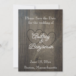 Wood-Look speichert die Datumskarten Dankeskarte