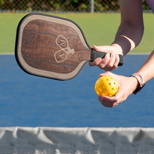 Wood Marquetry and Engraving Imitation - Custom Pickleball Schläger (InSitu)
