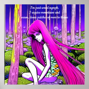 Wood Nymph. Text bearbeiten oder entfernen Poster