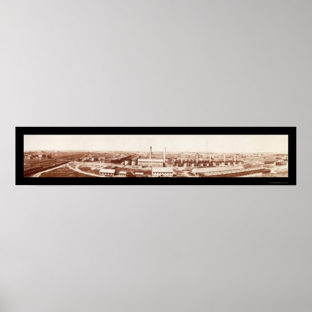 Wood River Refinery Foto 1908 Poster (Vorne)