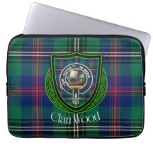 Wood Schottischer Clan Tartan und Wappen 