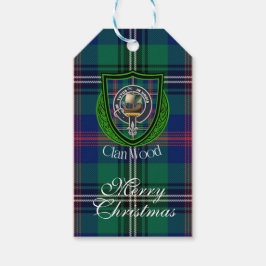 Wood Scottish Clan Tartan & Crest Geschenkanhänger