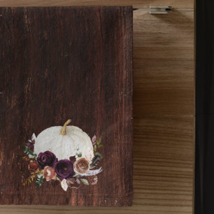 Wood sehen Autumn White Pumpkin Rustic Badhandtuch Set
