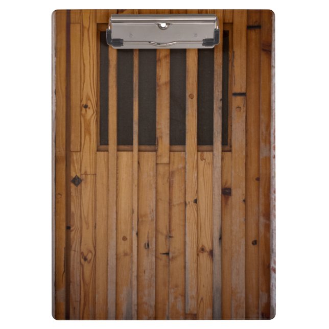 Wood Slats Beach Door Costa Brava Spanien Klemmbrett (Vorderseite)