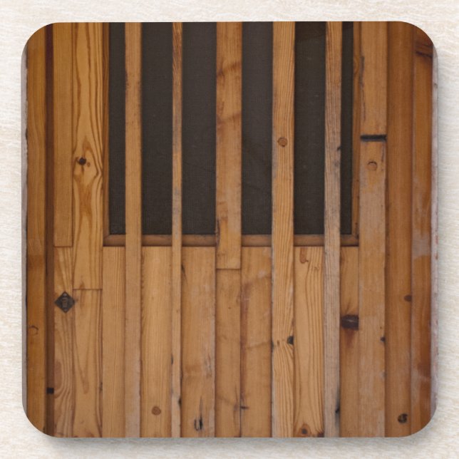 Wood Slats Beach Door Costa Brava Spanien Untersetzer (Vorderseite)