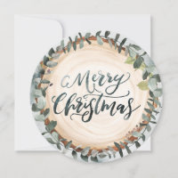 Wood Slice Frohe Weihnachten
