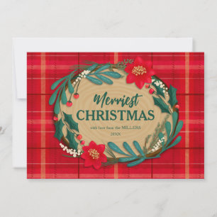 Wood Slice wünscht Feiertagskarte