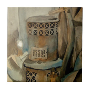 Wood Stove und Sythe Fliese