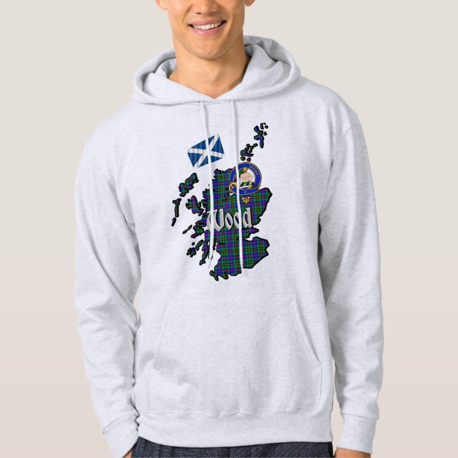 Wood Tartan Map & Abzeichen Hoodie (Vorderseite)