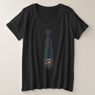 Wood Tartan Women's Plus Necktie Große Größe T-Shirt
