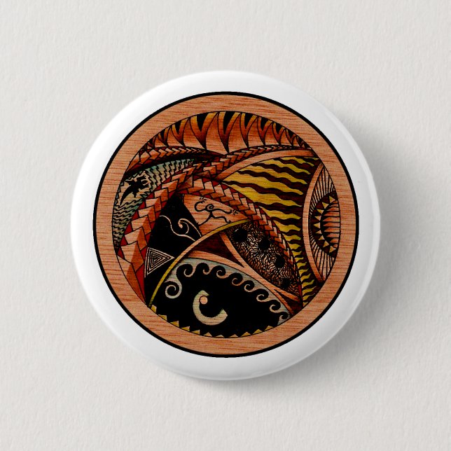 Wood Tattoo Button (Vorderseite)