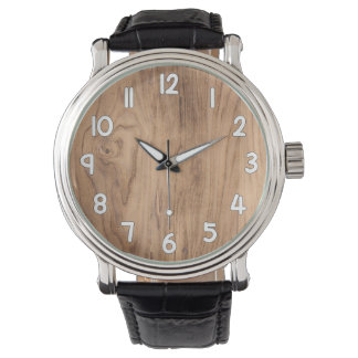 Wood Texture Wrist Watch – Natural Rustic Timepiec Armbanduhr