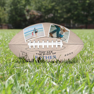 Wood Theme Vatertag Vater Geburtstag Football